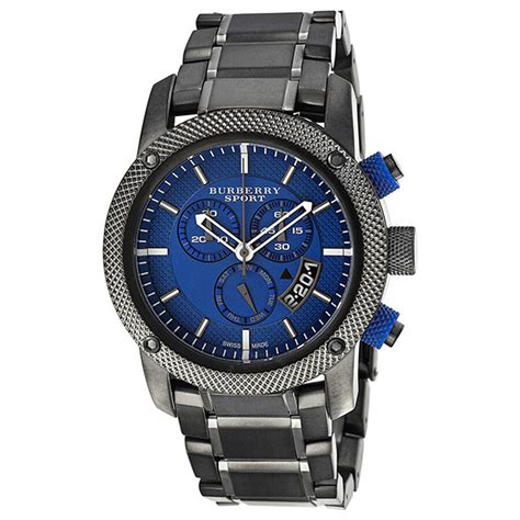 burberry bu7718|Burberry Sport Chronograph Blue Dial Dark Nickel.